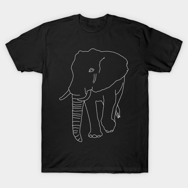 Elephant line art T-Shirt by Alex